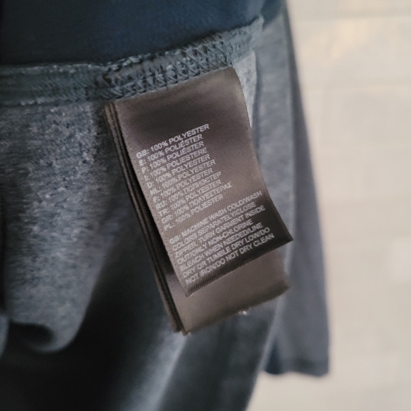 North Face Essential Quarter Zip 1/4 Pullover Blue Orange Logo Size Men's Small - Picture 3 of 5